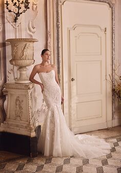Justin Alexander Lorenna Fit-and-Flare Wedding Dress