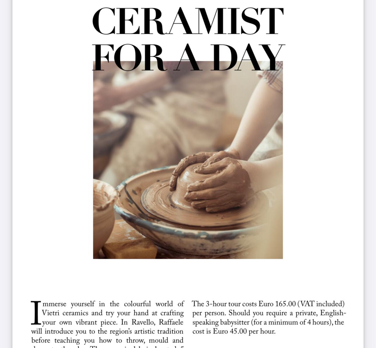 Picture of Ceramic class 