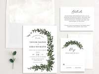 Classic modern wedding invitation suite from The Knot.