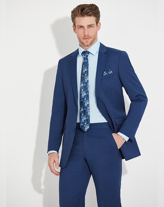 Allure Men Cobalt Suit Blue Tuxedo - 4