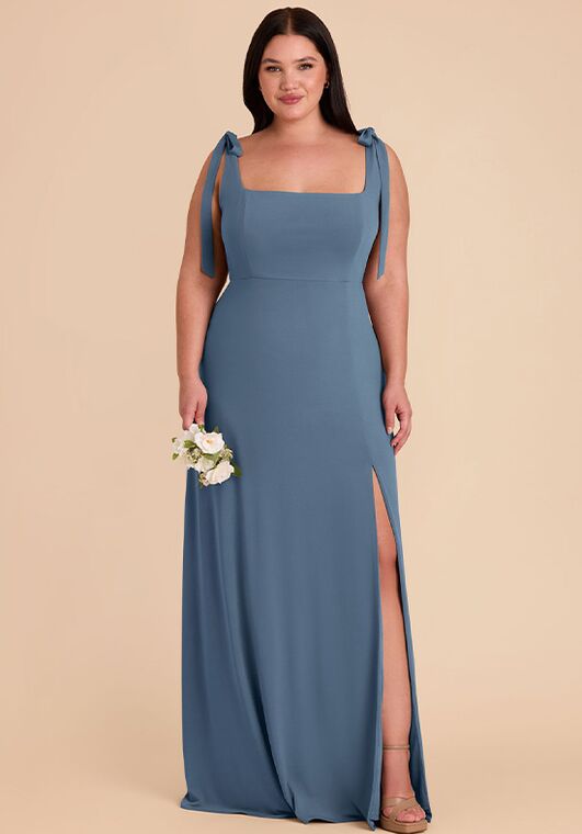 Birdy Grey Alex Convertible Luxe Knit Dress in French Blue Square Bridesmaid Dress - 2