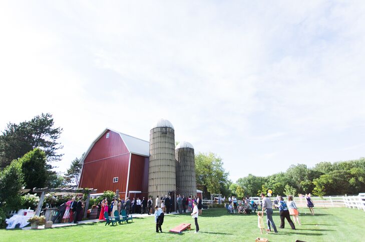 “We really wanted a rustic-chic feel to the wedding,” Molly says of exchanging vows at Wildwood Family Farms. “When we saw the farm, we just fell in love with it.”