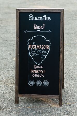Illustrated Chalkboard Hashtag Sign