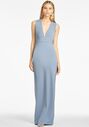 Sachin & Babi Loretta Gown - Slate Blue V-Neck Bridesmaid Dress - thumbnail - 3