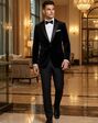 BLACKTIE LIAM Black Velvet Wedding Tuxedo Black Tuxedo - thumbnail - 4