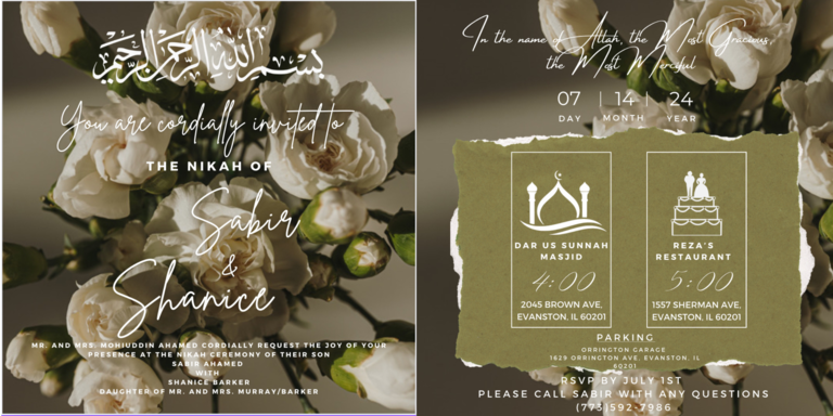 Sabir & Shanice Home Page Banner