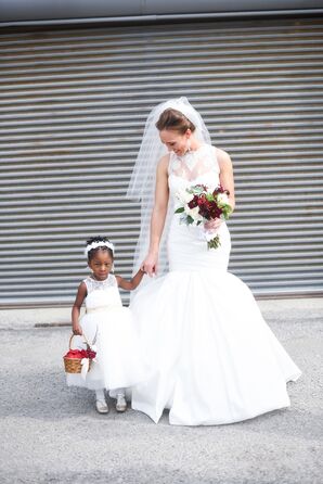 White Ivory Dresses and Wedding Flowers