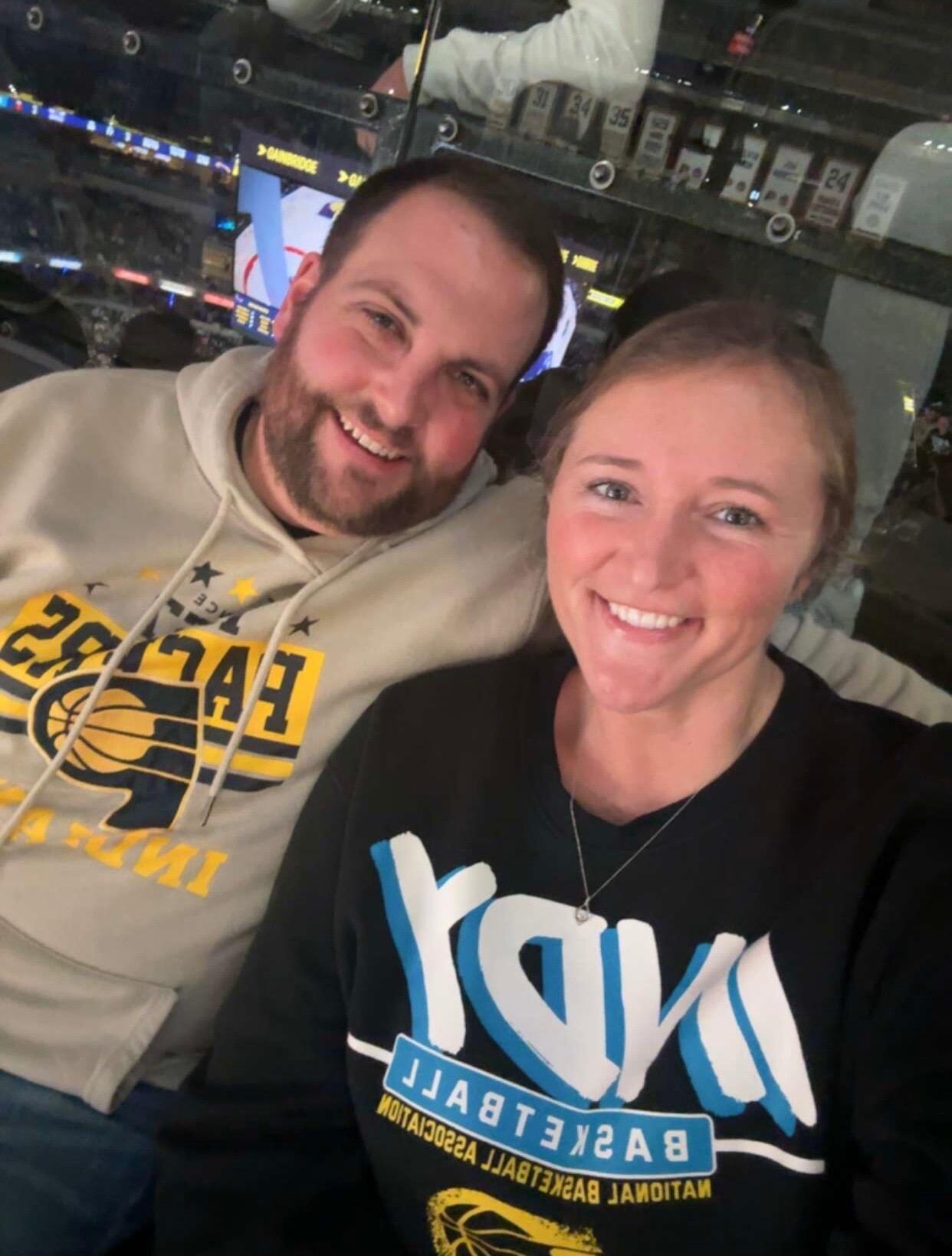 Our 3rd Pacers game together thanks to a sweet friend & they got the WIN! 