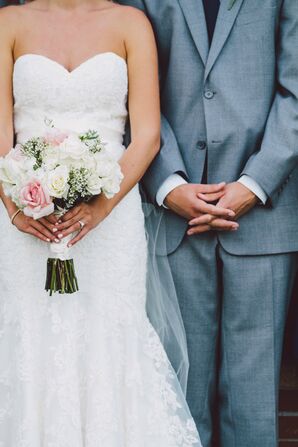 Pink and White Rose Bouquet