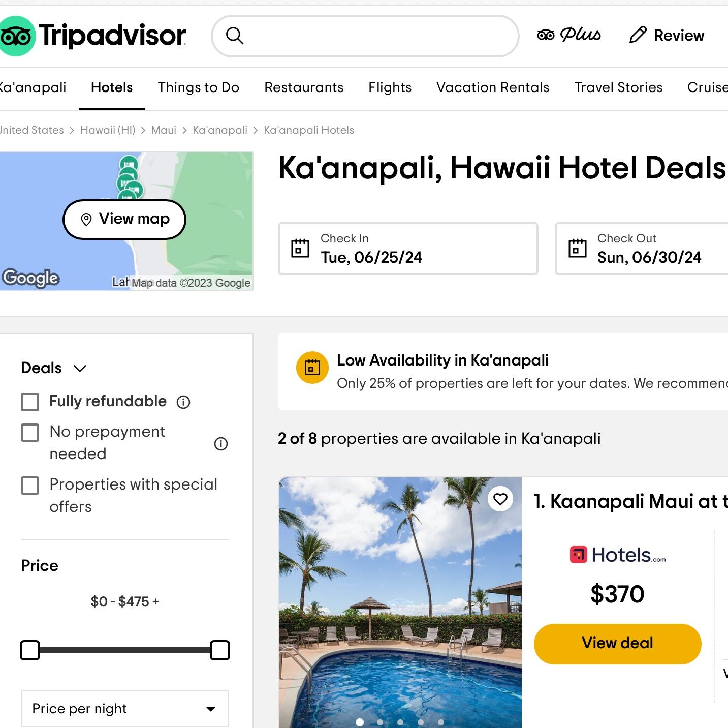 Picture of Kaanapali hotels on TripAdvisor
