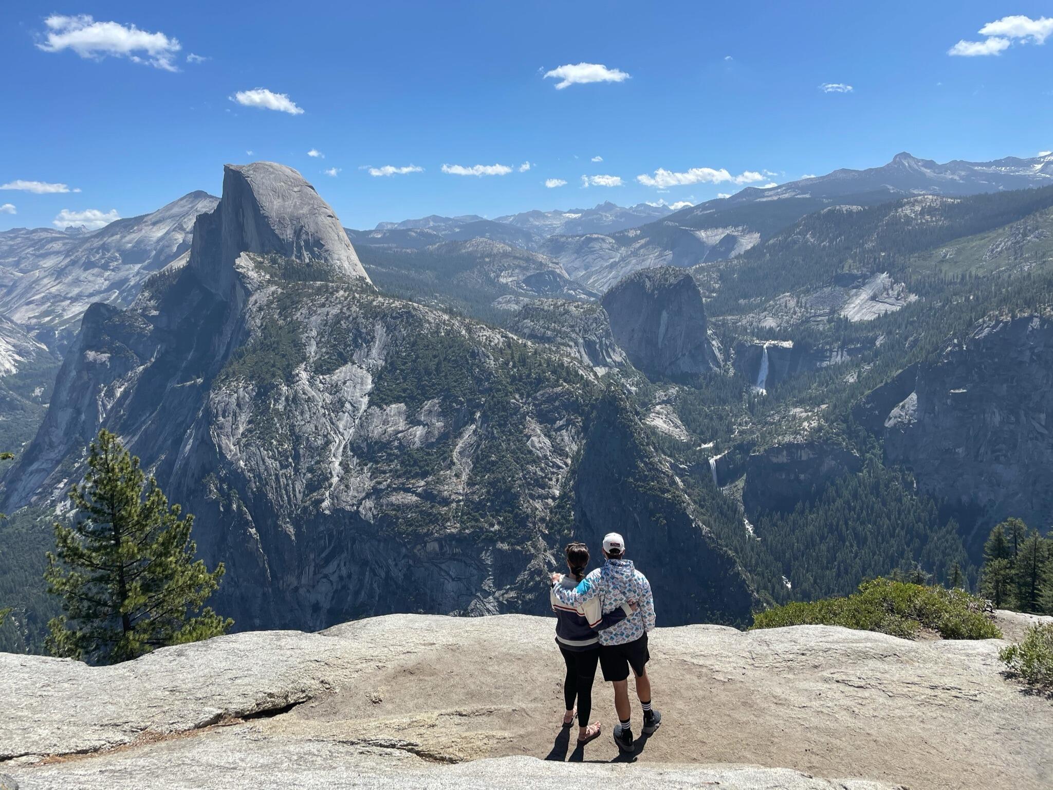 Joe’s family visited us in SF and we took our first trip all together to Yosemite. After getting inspired by the Free Solo documentary, we chose a hike that looked easy online but turned into a slick waterfall climb—an adventure we still laugh about to this day. Talk about a slippery slope!