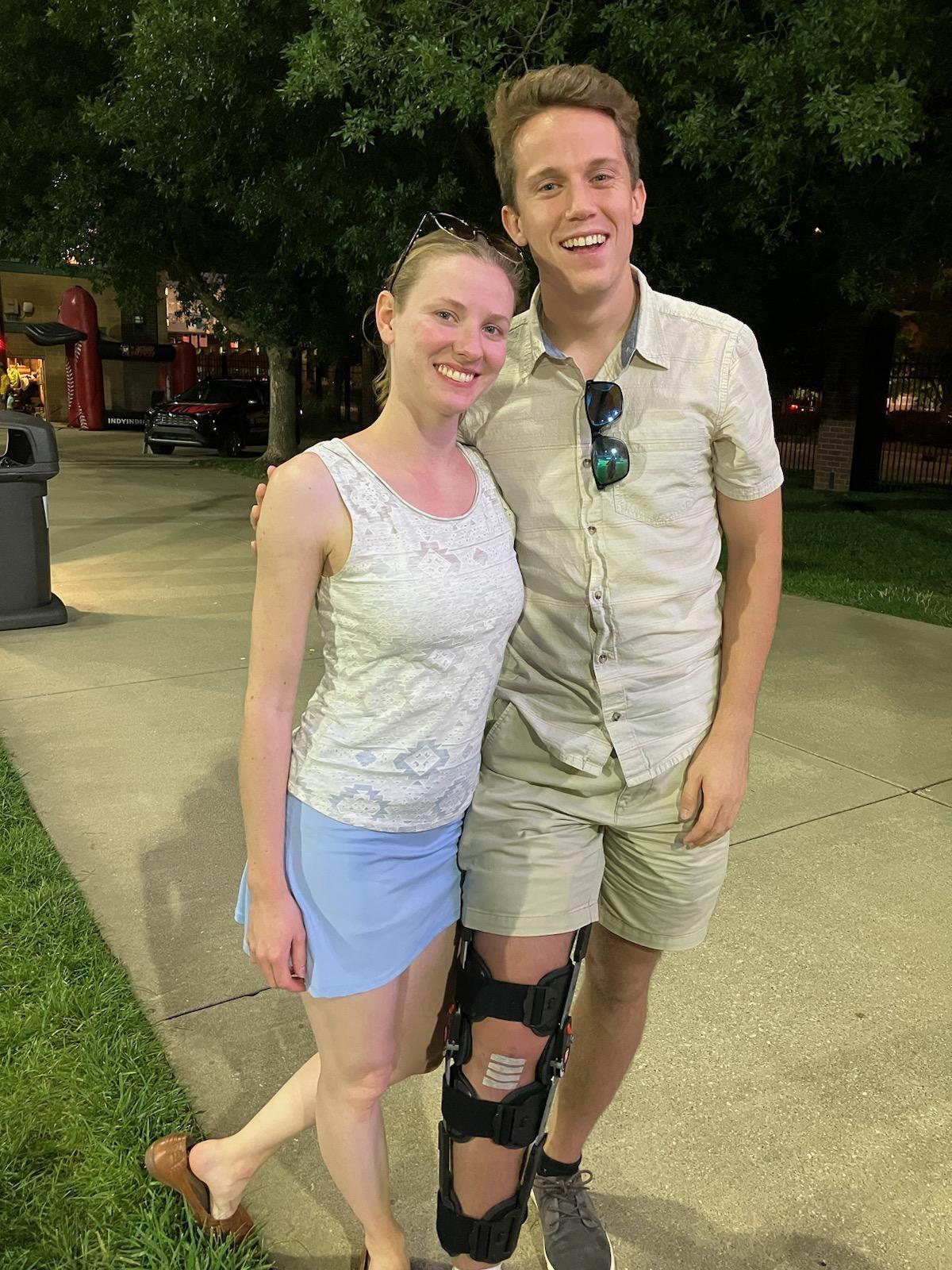 Attended an Indianapolis Indian's game post Alex's knee surgery