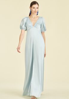 Sachin & Babi Alli Gown - Ice Blue V-Neck Bridesmaid Dress
