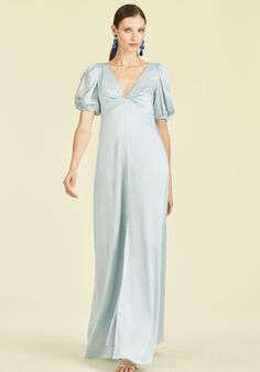 Sachin & Babi Alli Gown - Ice Blue V-Neck Bridesmaid Dress
