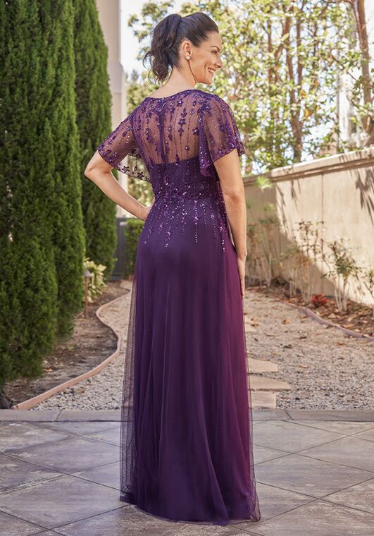 Jade Couture Mother of the Bride by Jasmine K258018 Purple Mother Of The Bride Dress - 4