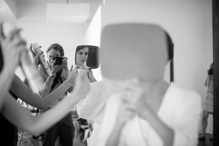 Katelyn Getting Ready in Mirror