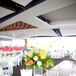 Tall Coral, Yellow and White Rose Centerpiece