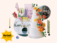 collage of 2024 wedding decor trends