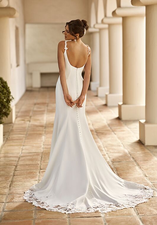 Moonlight Tango T146 Mermaid and Trumpet Wedding Dress - 2