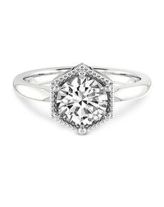 Friendly Diamonds Unique Cushion, Round Cut Engagement Ring