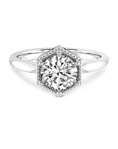Friendly Diamonds Unique Cushion, Round Cut Engagement Ring