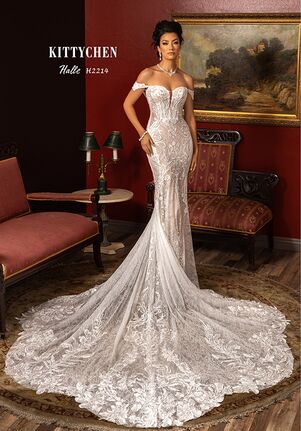 KITTYCHEN HALLE, H2214 Fit-and-Flare Wedding Dress