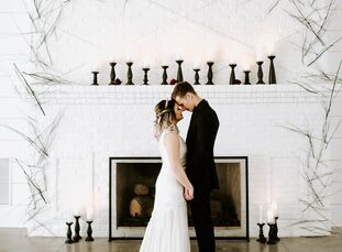 Brit Kolich (23 and a designer) and Daniel Robinson (24 and US Navy aviator) admit they aren’t “light, bright type of people,” Brit says. Instead of a