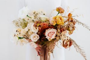 Bohemian Bouquet at Modern and Minimal Wedding in San Diego, California