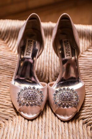 Champagne-Colored Badgley Mischka Shoes
