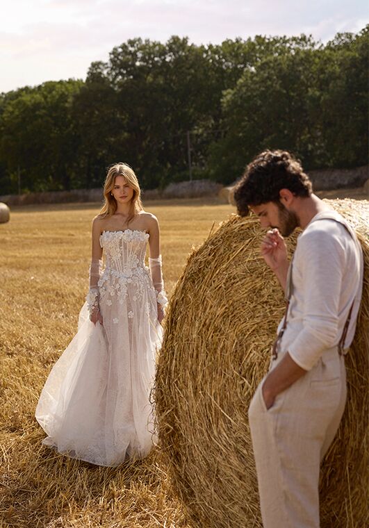 Dance of Puglia by LOVE by Ricca Sposa 25-011(2) Carmela A-Line Wedding Dress - 4