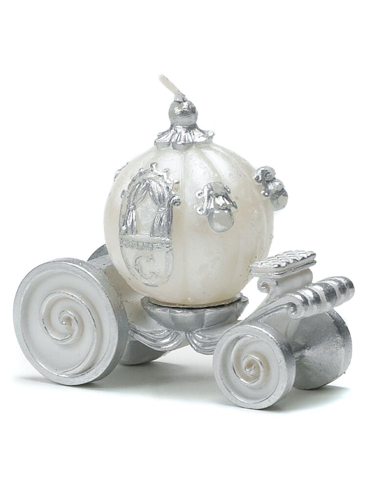 the knot disney wedding favors cinderellas carriage candle