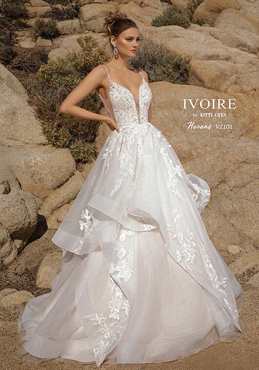 IVOIRE by KITTY CHEN HAVANA,V2101 Ball Gown Wedding Dress - 3