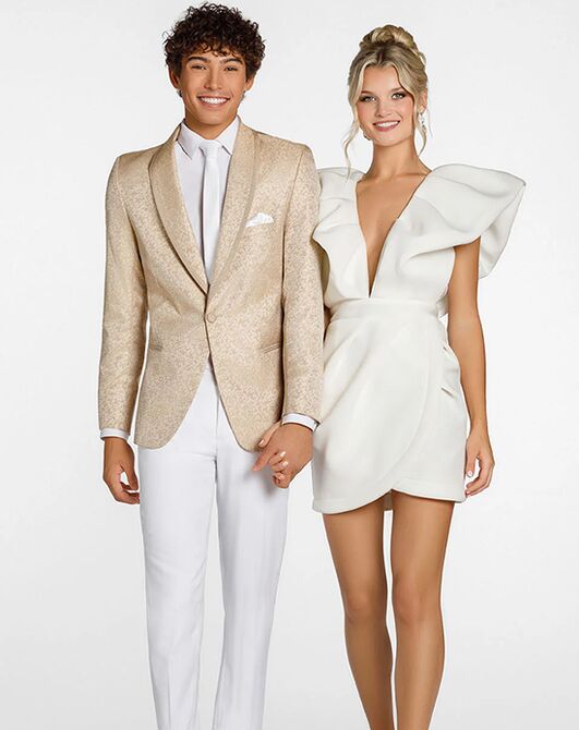 BLACKTIE NIGHT VINE Caramel Wedding Tuxedo Champagne Tuxedo - 2