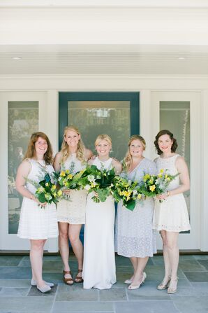 Modern, Simple Lace Bridesmaid Dresses