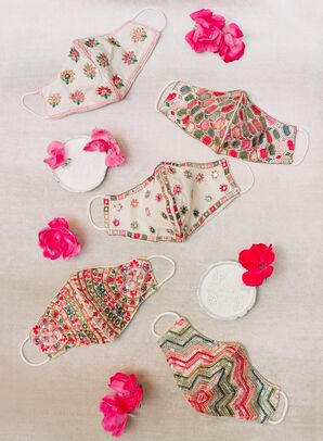 Embellished Face Masks for Wedding in Fairfax Station, Virginia