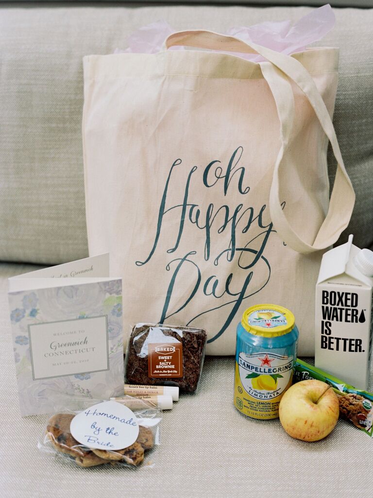 Tote bag favor idea for a small wedding. 