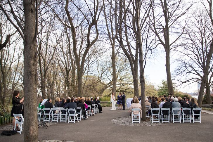 "I wanted a location that was not a typical New York City hotel or ballroom, and that offered an outdoor area for our ceremony with beautiful river views," Lisa says. "Everything came together perfectly. The sun was shining, the flowers were blooming, and the park setting was stunning."