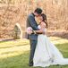 The couple drew inspiration from their venue for their vintage wedding style. "Our wedding took place at an old Italian-inspired clubhouse," says Tricia. "We did our best to give the day an old-world feel with a few sentimental additions."