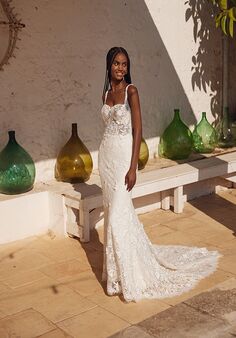 Lillian West 66392 Fit-and-Flare Wedding Dress