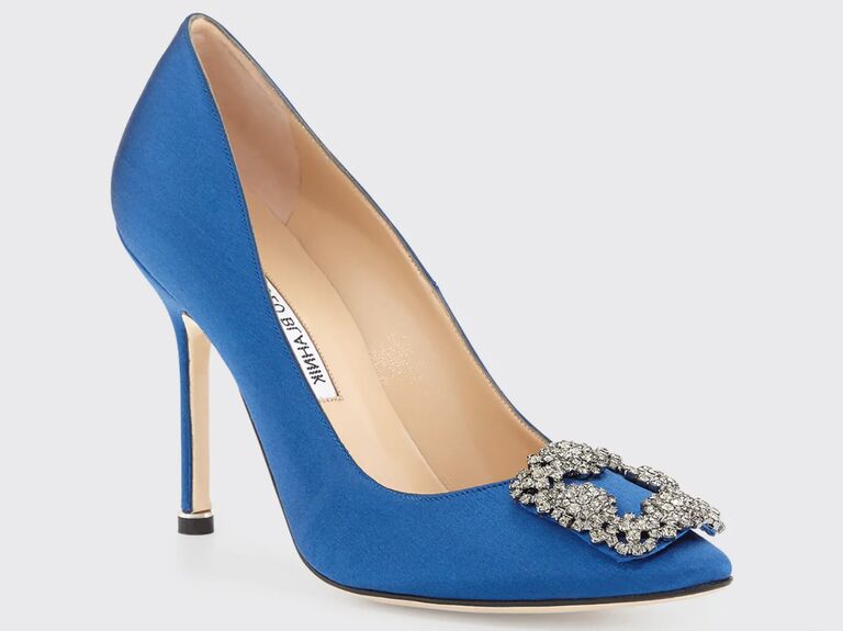 blue bridal shoes