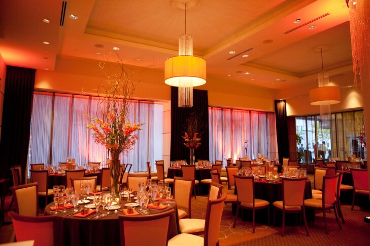 The Gershon Fox Ballroom Fall Wedding Reception Lighting