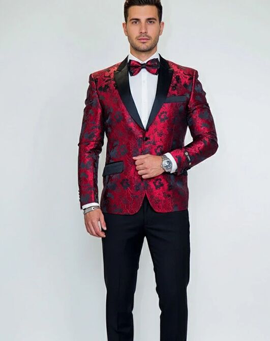 BLACKTIE AMSTERDAM Red Wedding Tuxedo Red Tuxedo - 5