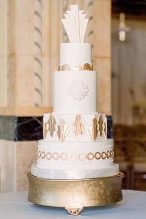 Tiered Wedding Cake at The Grand Hall at Power & Light in Kansas City, Missouri