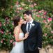 Patterned Silver Groom's Tie with White Boutonniere