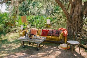 Bohemian Vintage Lounge Setup
