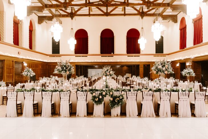 Elegant Head Table with Sweetheart Chairs