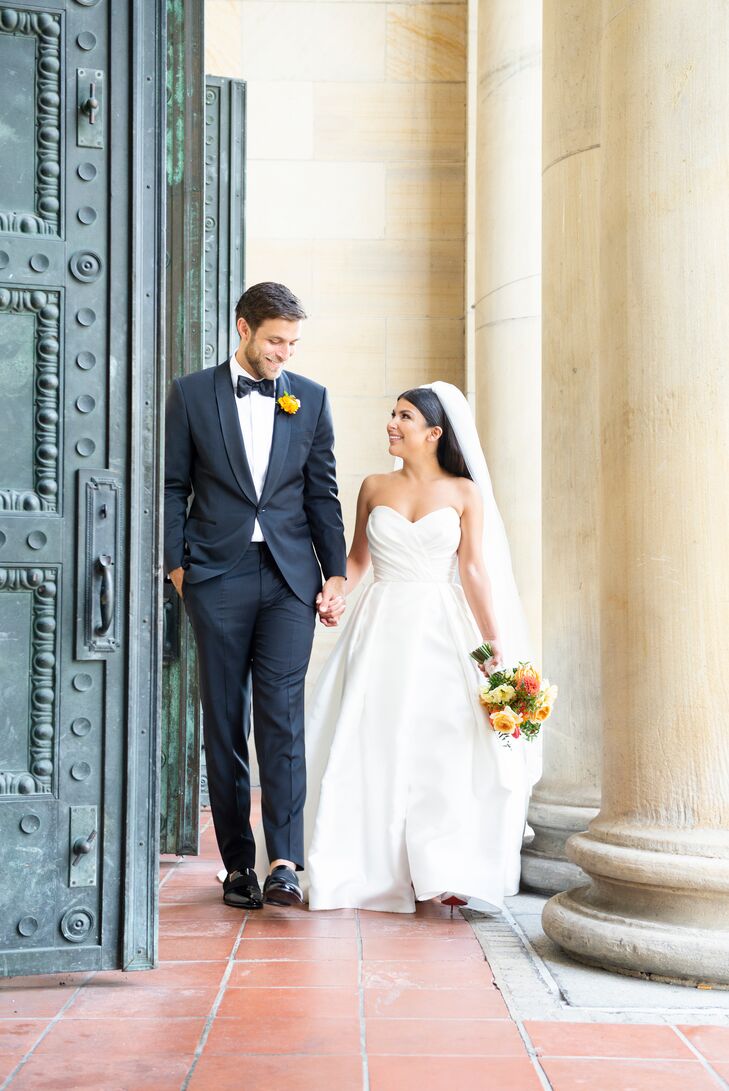 Bride and Groom Wedding Portraits at The LINE Hotel in Washington, DC