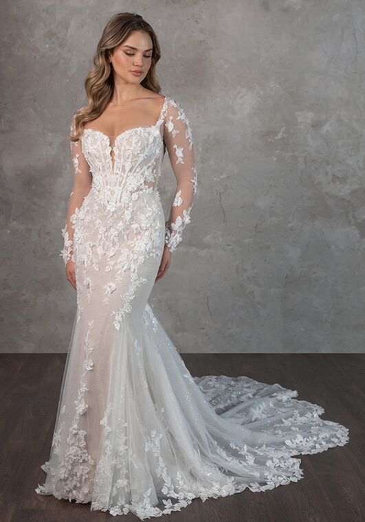 Essense of Australia D4329 Fit-and-Flare Wedding Dress - 6
