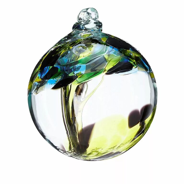 Beautiful glass globe that symbolizes a growing tree. 