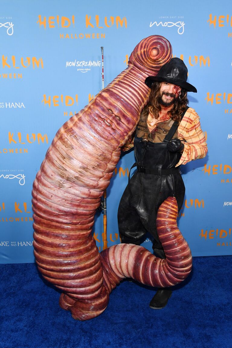 Heidi Klum and Tom Kaulitz as a Worm and Fisherman